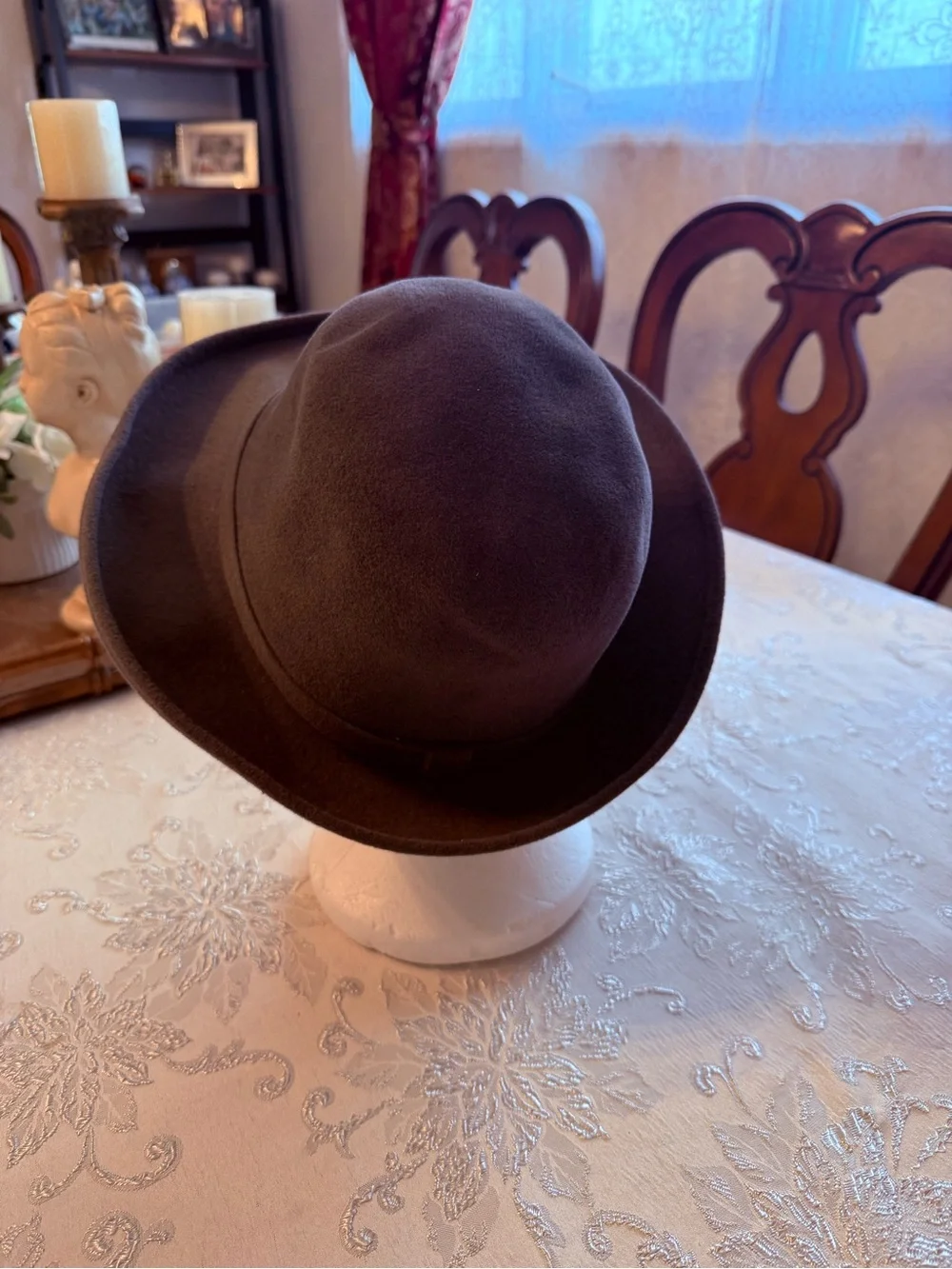 Grey Wool Fedora Hat - Women Accessories
